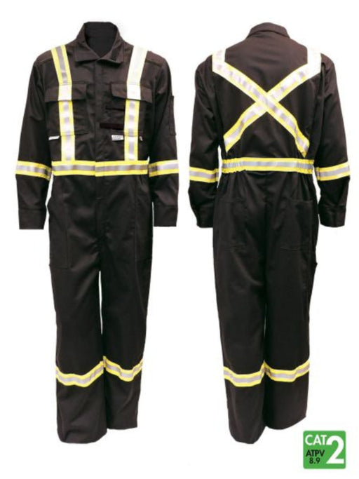 Avenger 7 oz Coveralls - Black - Style 3108-FR Coveralls-IFR-[Safety Supply]-Mann Supply