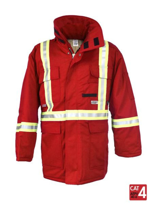 Avenger 9 oz Insulated Parka - Red - Style 3215-FR Jackets-IFR-[Safety Supply]-PPE Supply