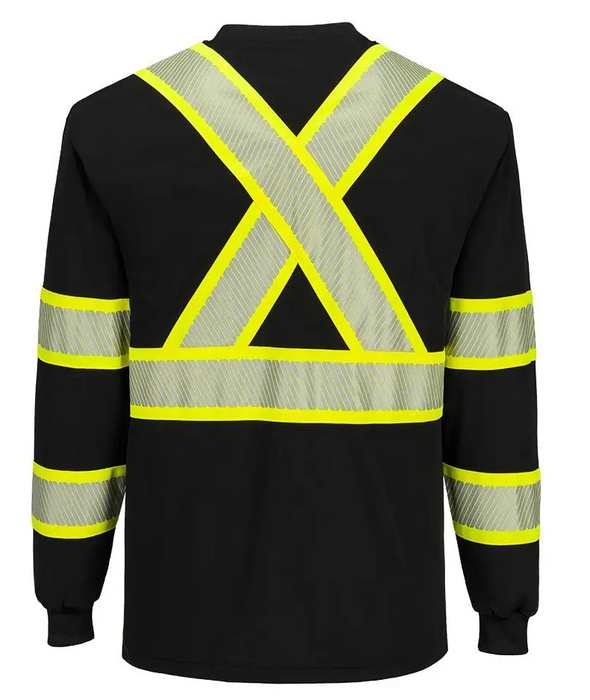 Iona Segmented Tape T-Shirt L/S (Black)- Style CB113
