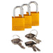 Compact Aluminum Lockout Padlocks - Durable, Corrosion Resistant, Key - Retaining Security for Safety in Lockout/Tagout Procedures - Mann Supply Brady