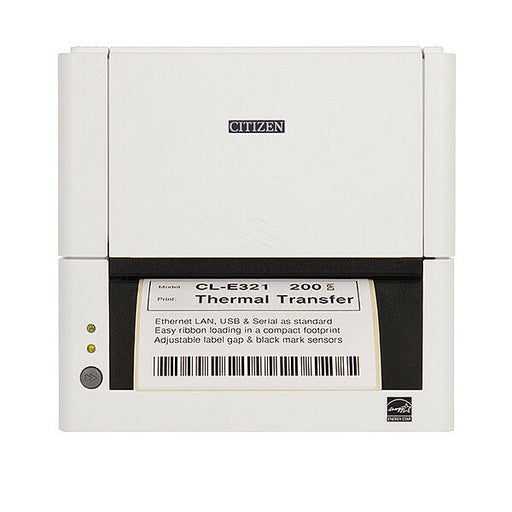 Citizen CL-E321 Label Printer, White-POS Printer-Citizen-Universal Serial Bus (USB) / Ethernet Communication / Serial-White-Mann Supply