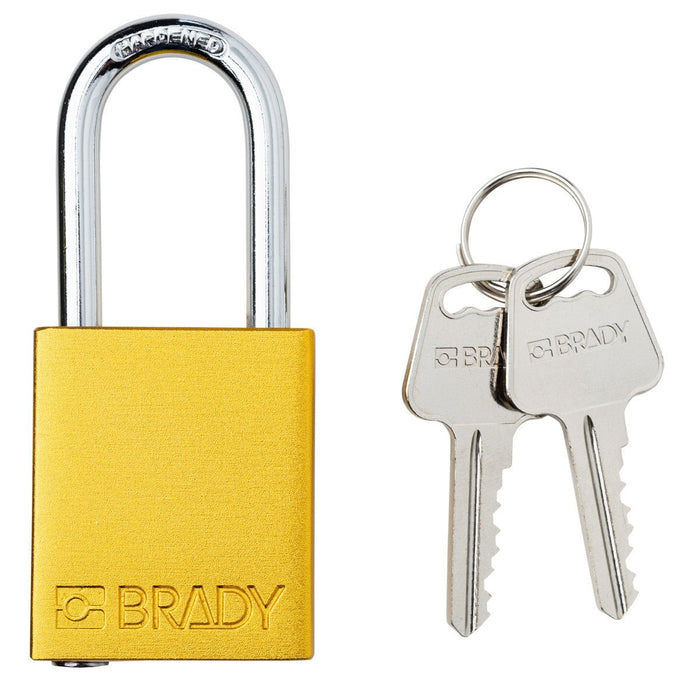 Durable Aluminum Safety Lockout Padlocks – Corrosion - Resistant, Color - Coded, for OSHA Compliance in Industrial Facilities - Mann Supply Brady