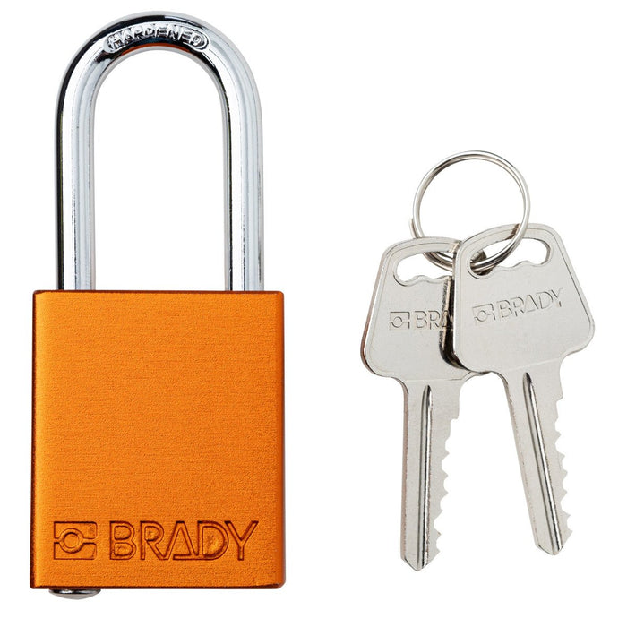 Durable Aluminum Safety Lockout Padlocks – Corrosion - Resistant, Color - Coded, for OSHA Compliance in Industrial Facilities - Mann Supply Brady