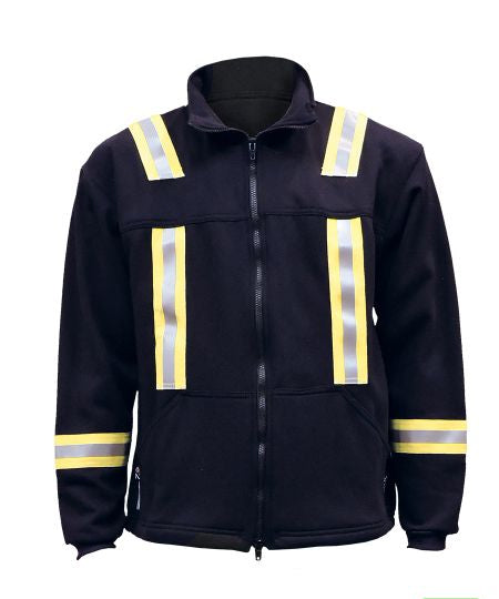 FR Zipper Front Hooded Sweatshirt UFR81 - Navy | Flame-Resistant, Durable Safety Gear for Hazardous Work Environments