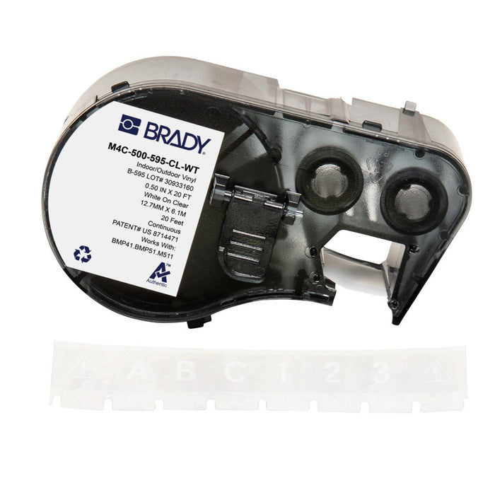 Label Tape with Ribbon - Mann Supply BradyAdhesive Vinyl Label Tape