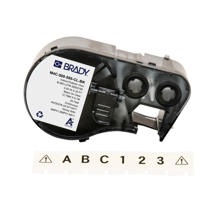 Label Tape with Ribbon - Mann Supply BradyAdhesive Vinyl Label Tape