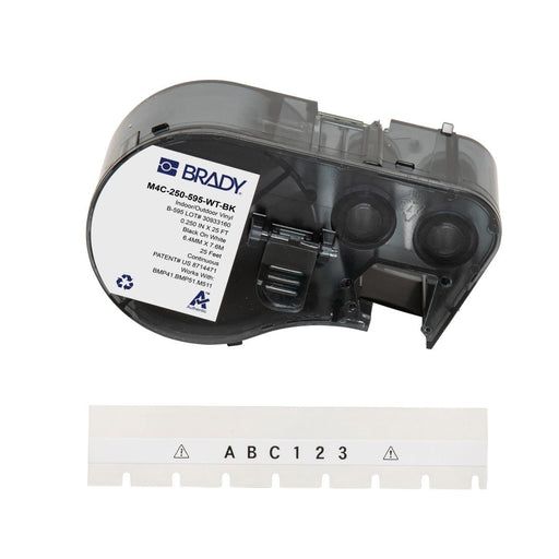 Label Tape with Ribbon - Mann Supply BradyAdhesive Vinyl Label Tape