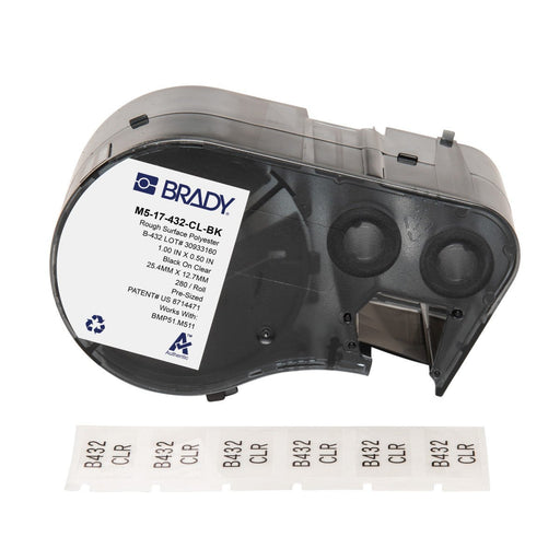 Label Tape with Ribbon - Mann Supply BradyAggressive Adhesive Labels