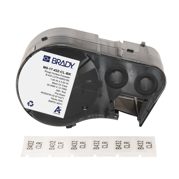 Label Tape with Ribbon - Mann Supply BradyAggressive Adhesive Labels