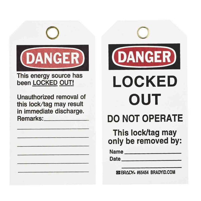 Lockout Tagout Tags - Mann Supply BradyBrady