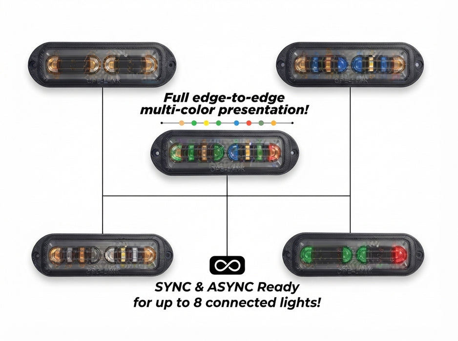 Opti-Luxx WA1000 Series 4.8" Oval Amber LED Warning Light (2-Screw Mount, 4-Wire Cable)