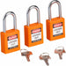 Nylon Lockout Padlocks - Keyed Alike for Industrial Safety, Durable Lightweight Design, Ideal for Lockout/Tagout Applications - Mann Supply Brady