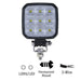 Opti - Luxx WK970 Series 3.9" Square Clear/White Work Light. - Mann Supply Opti - Luxx