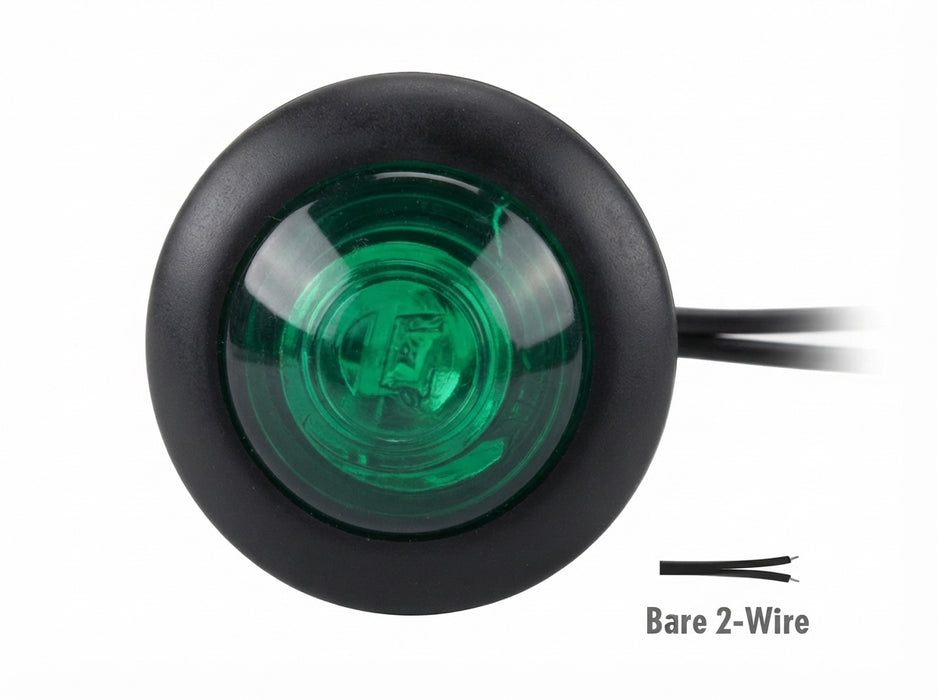 Opti-Luxx 175 Series 3/4" Round Red, Amber, Red & White Marker (Grommet Mount, Bare 2-Wire Connector)