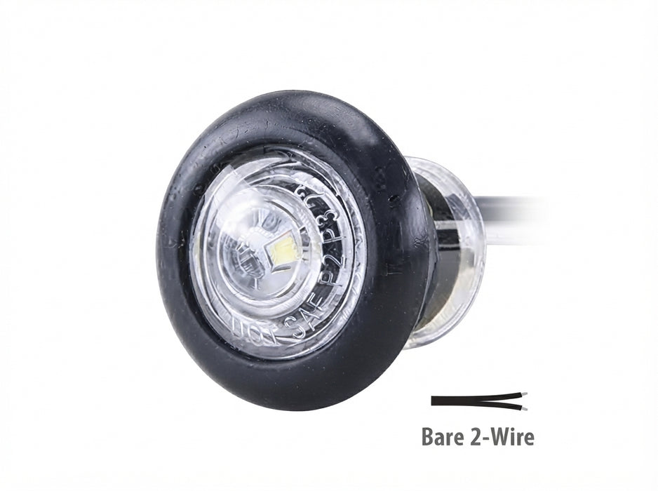 Opti-Luxx 175 Series 3/4" Round Red, Amber, Red & White Marker (Grommet Mount, Bare 2-Wire Connector)