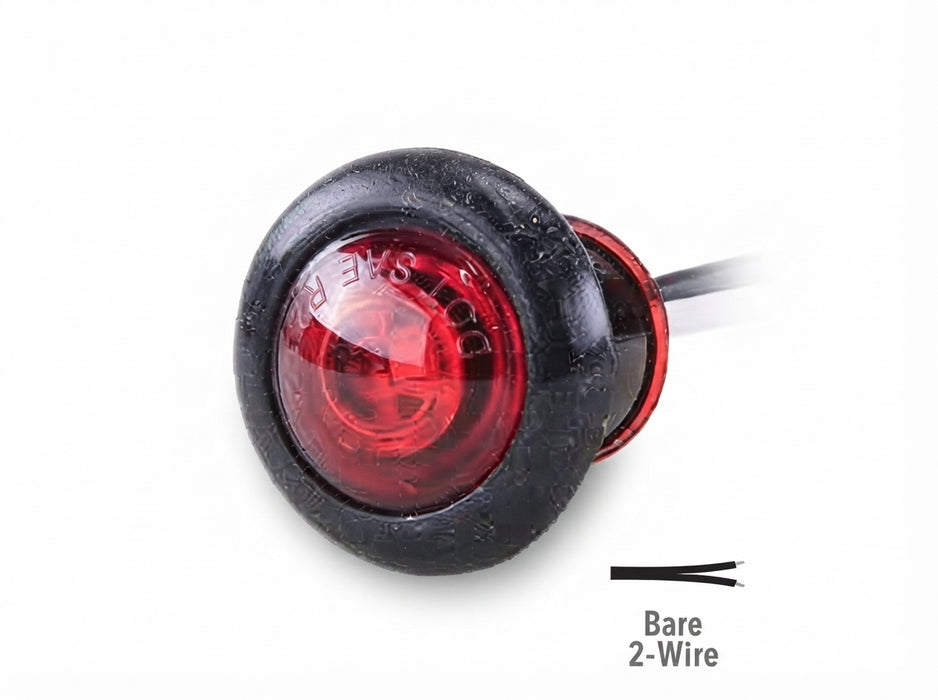 Opti-Luxx 175 Series 3/4" Round Red, Amber, Red & White Marker (Grommet Mount, Bare 2-Wire Connector)