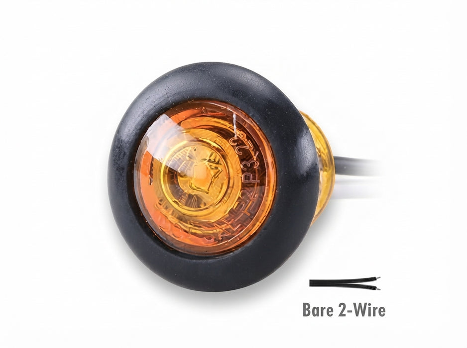 Opti-Luxx 175 Series 3/4" Round Red, Amber, Red & White Marker (Grommet Mount, Bare 2-Wire Connector)
