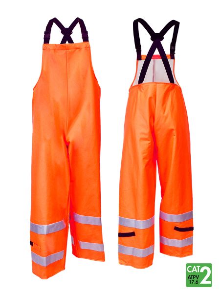 Style 7215BT - FlexArc 10 oz Polyurethane/FR Cotton Bib Pants - Orange