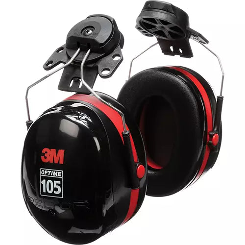 3M Peltor™ Optime™ 105 Series Earmuffs, Cap Mount, 27 NRR dB