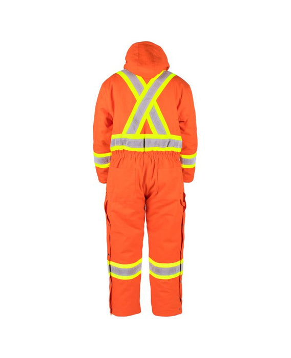HI-VIS LINED CANVAS COVERALL