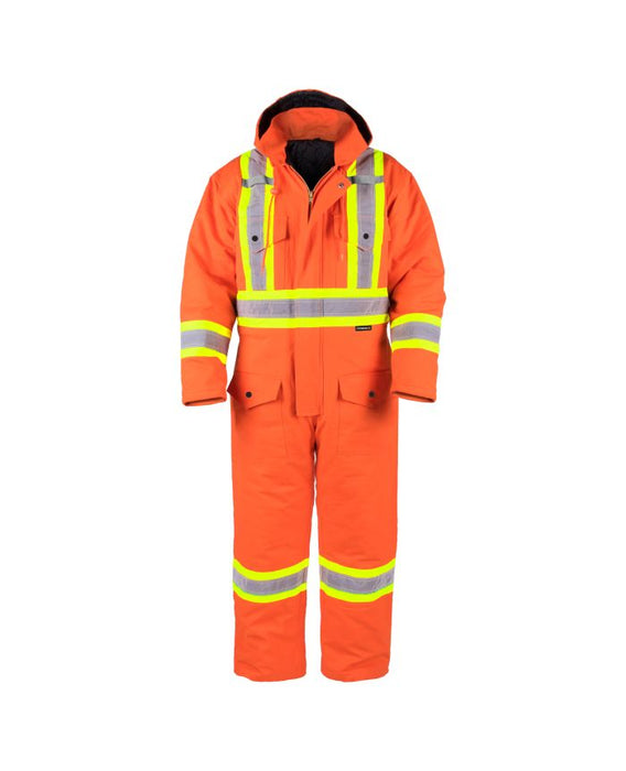 HI-VIS LINED CANVAS COVERALL