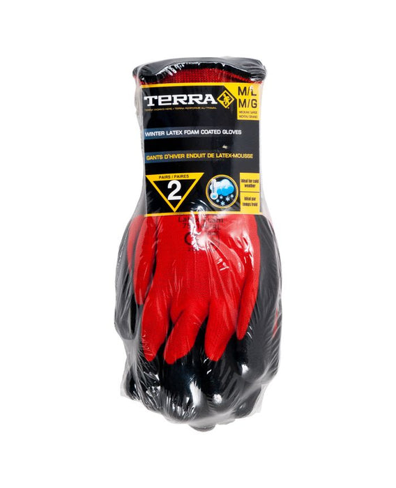 LINED LATEX FOAM COATED GLOVES MULTIPACK - 2 Pairs Pack