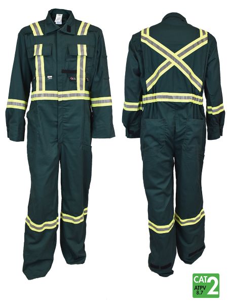 Style 102 - UltraSoft® 7 oz Deluxe Coveralls - Green