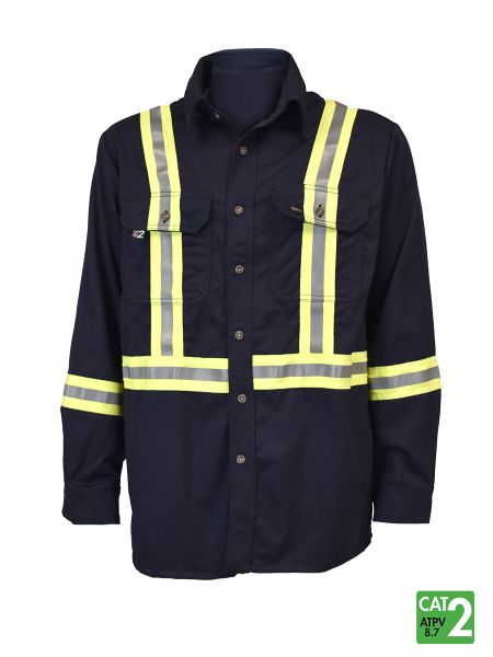Style 650 - Ultrasoft® 7 oz Deluxe Striped Work Shirt - Navy