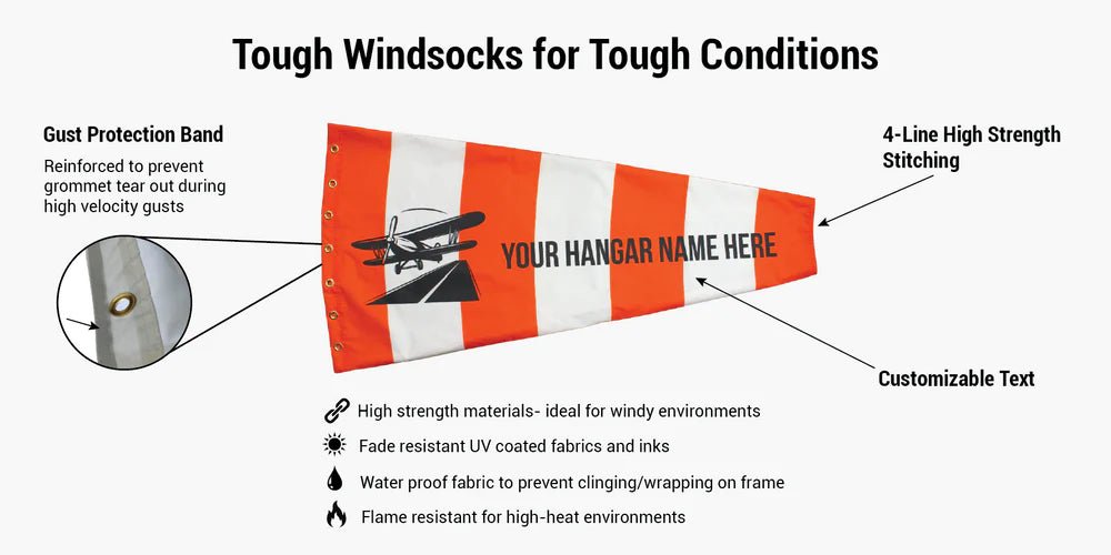 Windsock - Mann Supply Custom Windsock CompanyAviation Logo