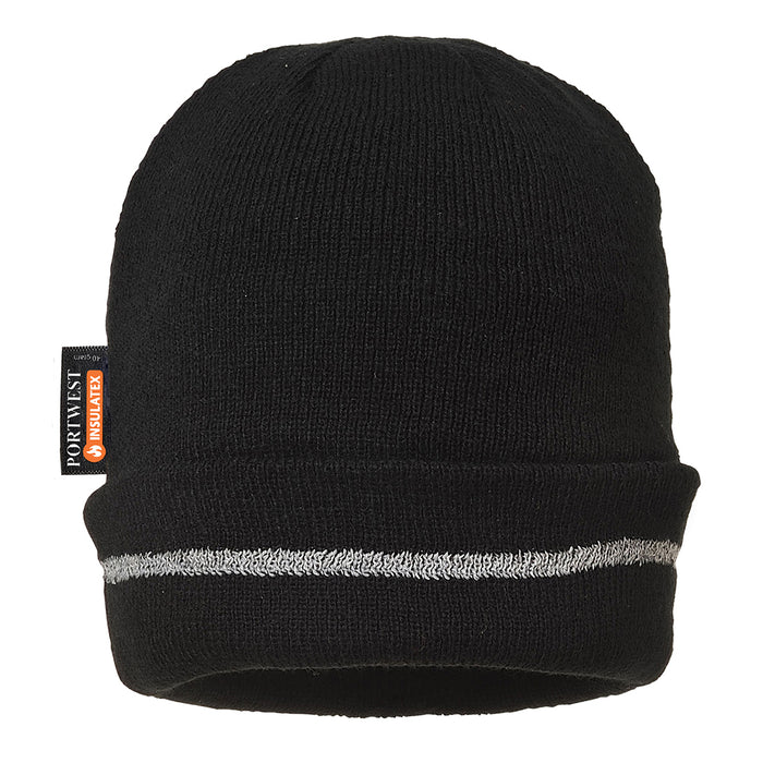 B023 - Bonnet en tricot à bordure réfléchissante doublé Insulatex