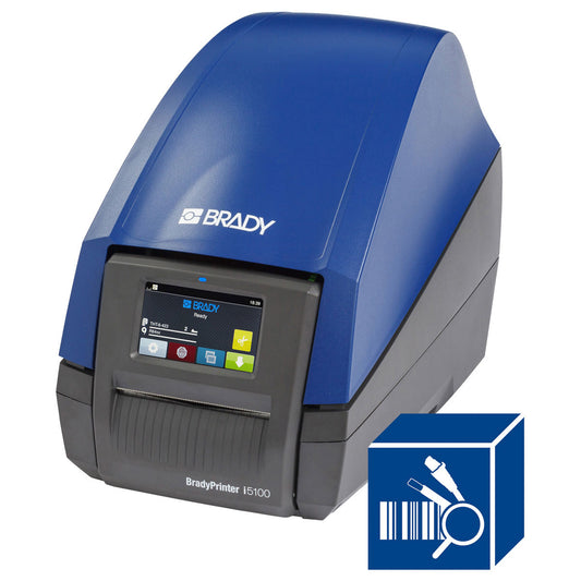 BradyPrinter i5100 300dpi Industrial Label Printer Autocut Model with Product and Wire ID Software Suite