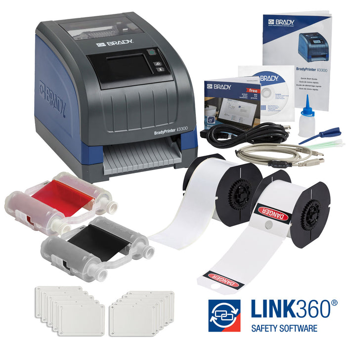 LINK360 Software Starter Bundle with BradyPrinter i3300 Industrial Label Printer