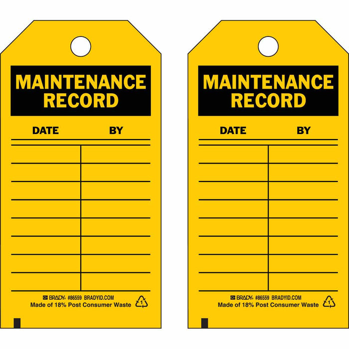 Maintenance Record Inspection Tags