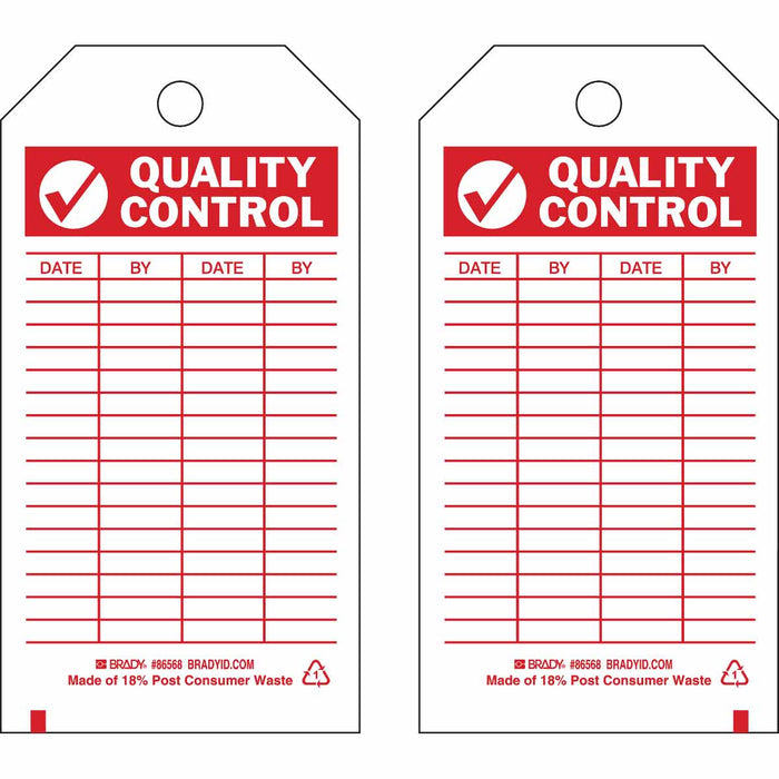 Quality Control Inspection Tags