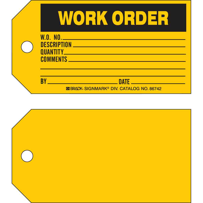 WORK ORDER Production Tag