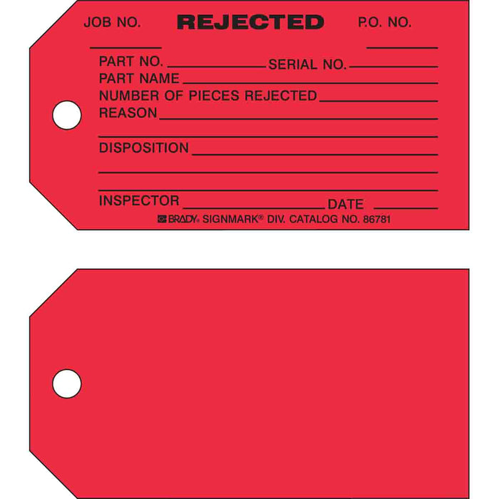 REJECTED Production Tag