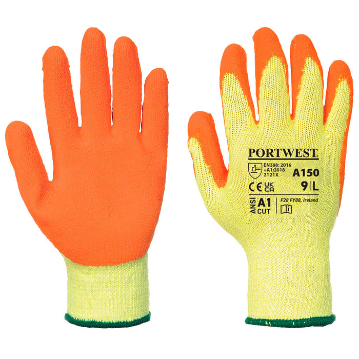 A150 - Classic Grip Glove - Latex Orange