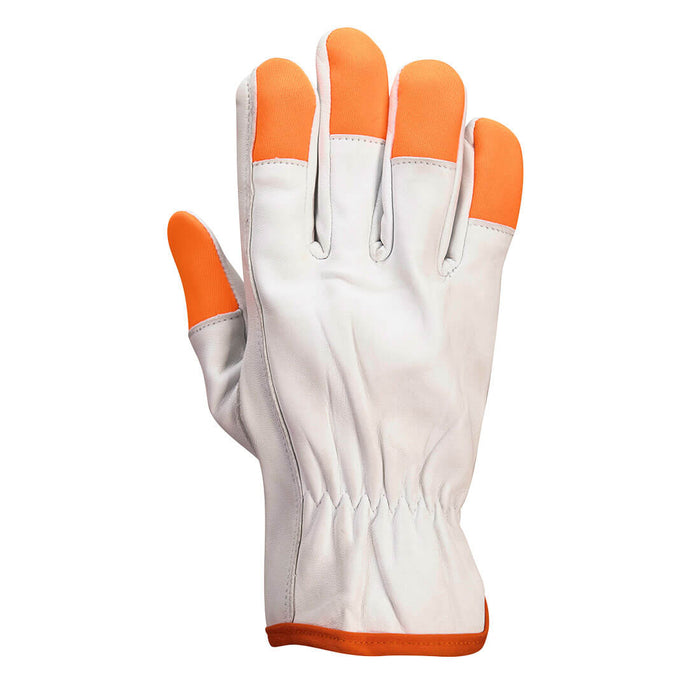 A261 - Orange Tip Driver Gloves (12pk) White