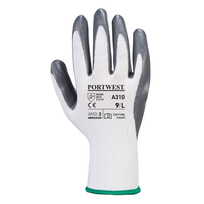 A310 - Flexo Grip Nitrile Glove Gray/White