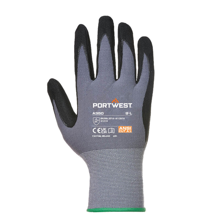 A350 - DermiFlex Glove - Nitrile Foam Black (THIS PRODUCT IS SOLD IN MULTIPLES OF 12) (THIS PRODUCT IS SOLD IN MULTIPLES OF 12)