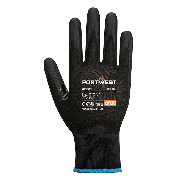A355 - NPR15 Nitrile Foam Touchscreen Glove - Black (Pack of 12)