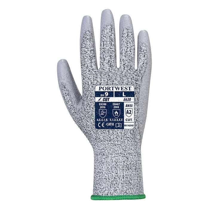 A620 - LR Cut PU Palm Glove Gray