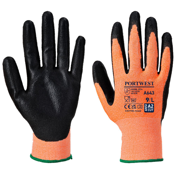 A643 - Amber Cut Glove - Nitrile Foam Amber
