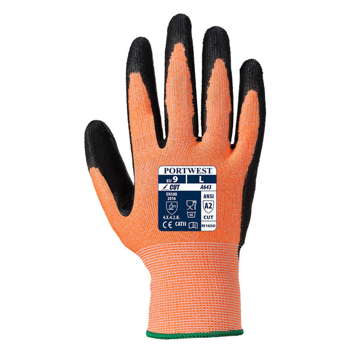 A643 - Amber Cut Glove - Nitrile Foam Amber