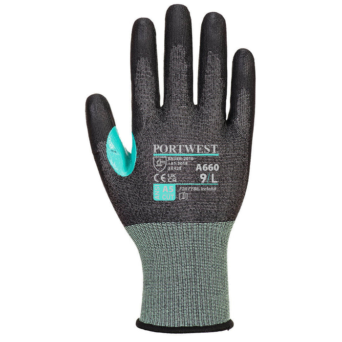 A660 - CS VHR18 PU Cut Glove Black (THIS PRODUCT IS SOLD IN MULTIPLES OF 12)