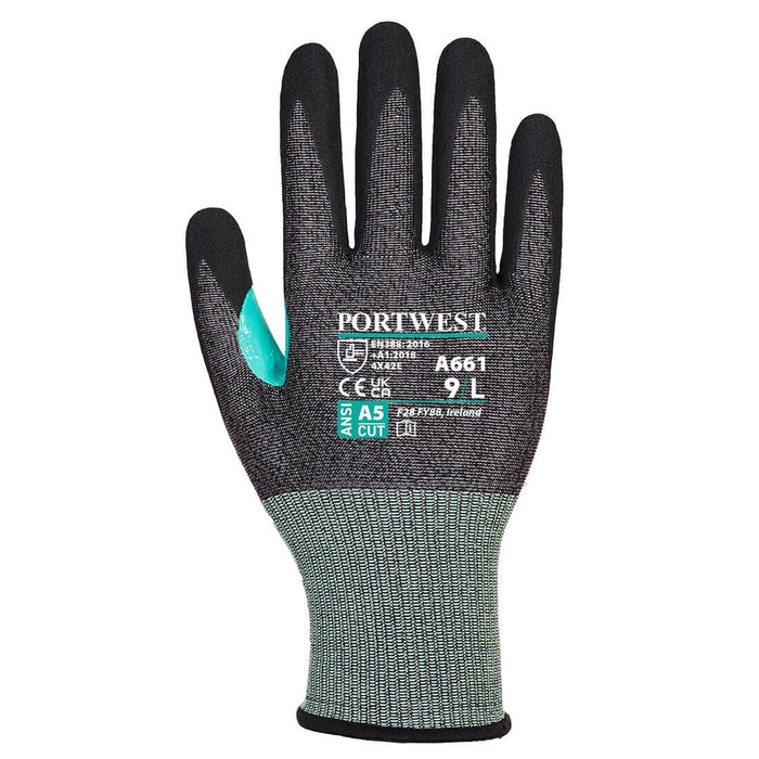 A661 - CS VHR18 Nitrile Foam Cut Glove Black