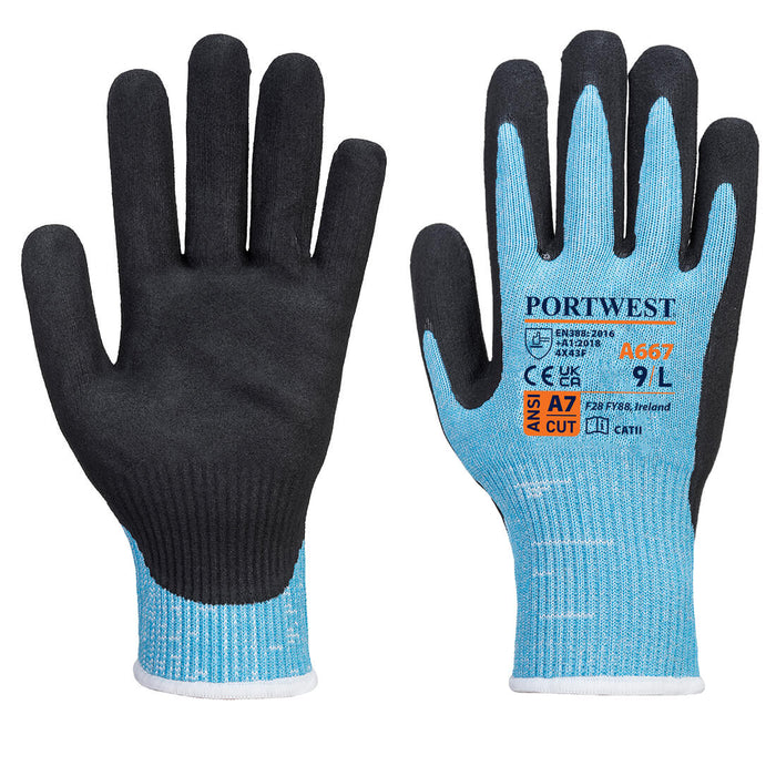A667 - Claymore AHR Cut Glove Blue/Black