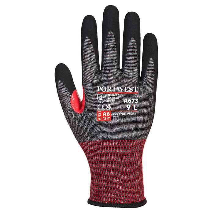 A673 - CS AHR18 Nitrile Foam Cut Glove Black