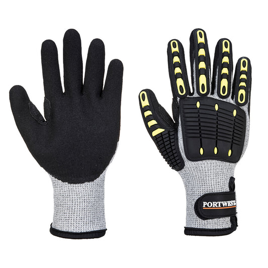 A729 - Anti Impact Cut Resistant Therm Glove Gray/Black