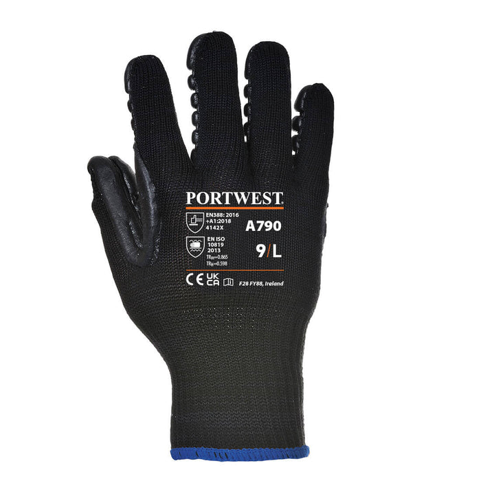 A790 - Anti Vibration Glove Black (THIS PRODUCT IS SOLD IN MULTIPLES OF 3)
